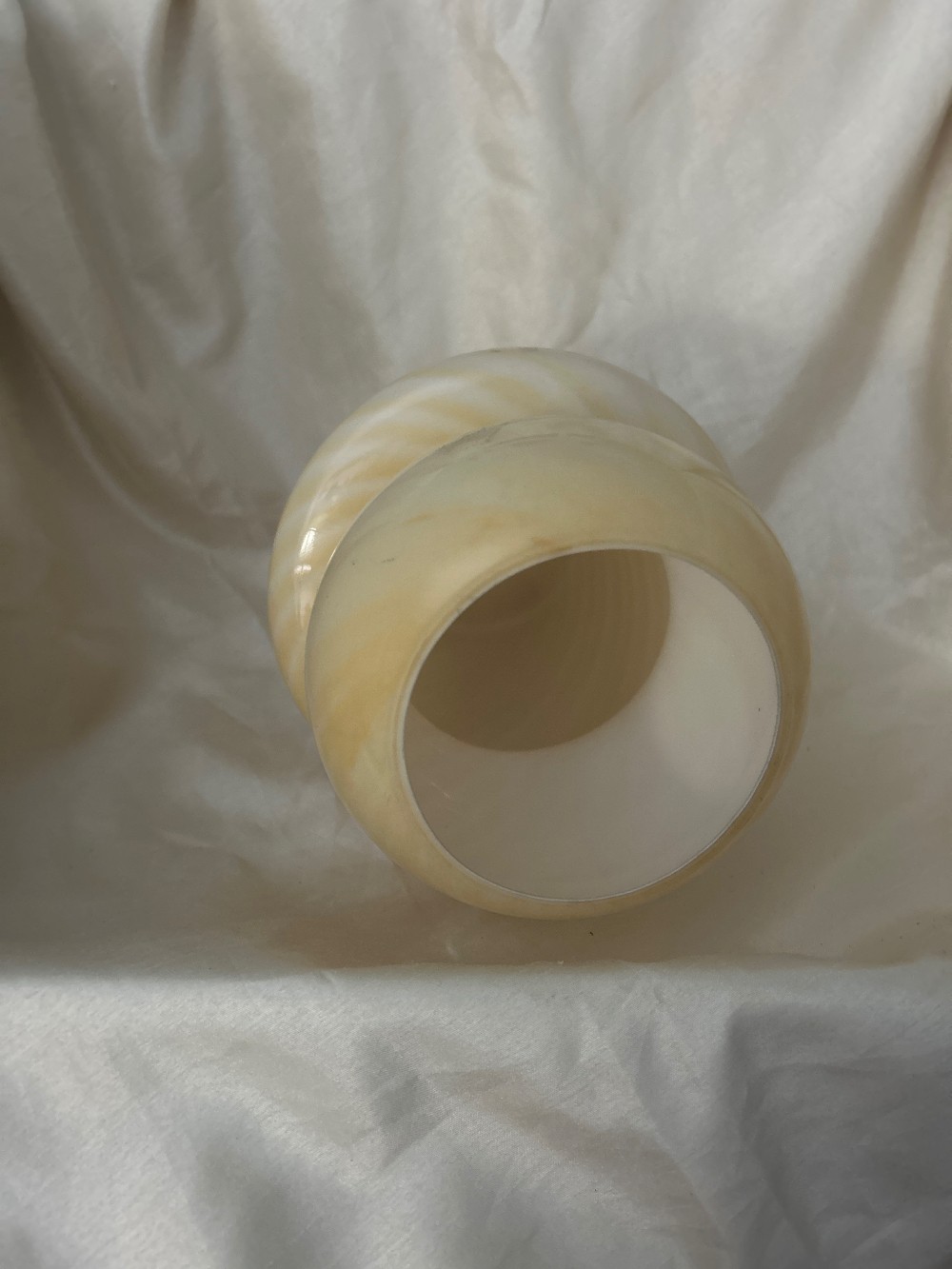 Murano Style Swirl Glass Mushroom Lamp | Mid-Century Modern Cream Table Light |  #MushroomLamp #MidCenturyModern