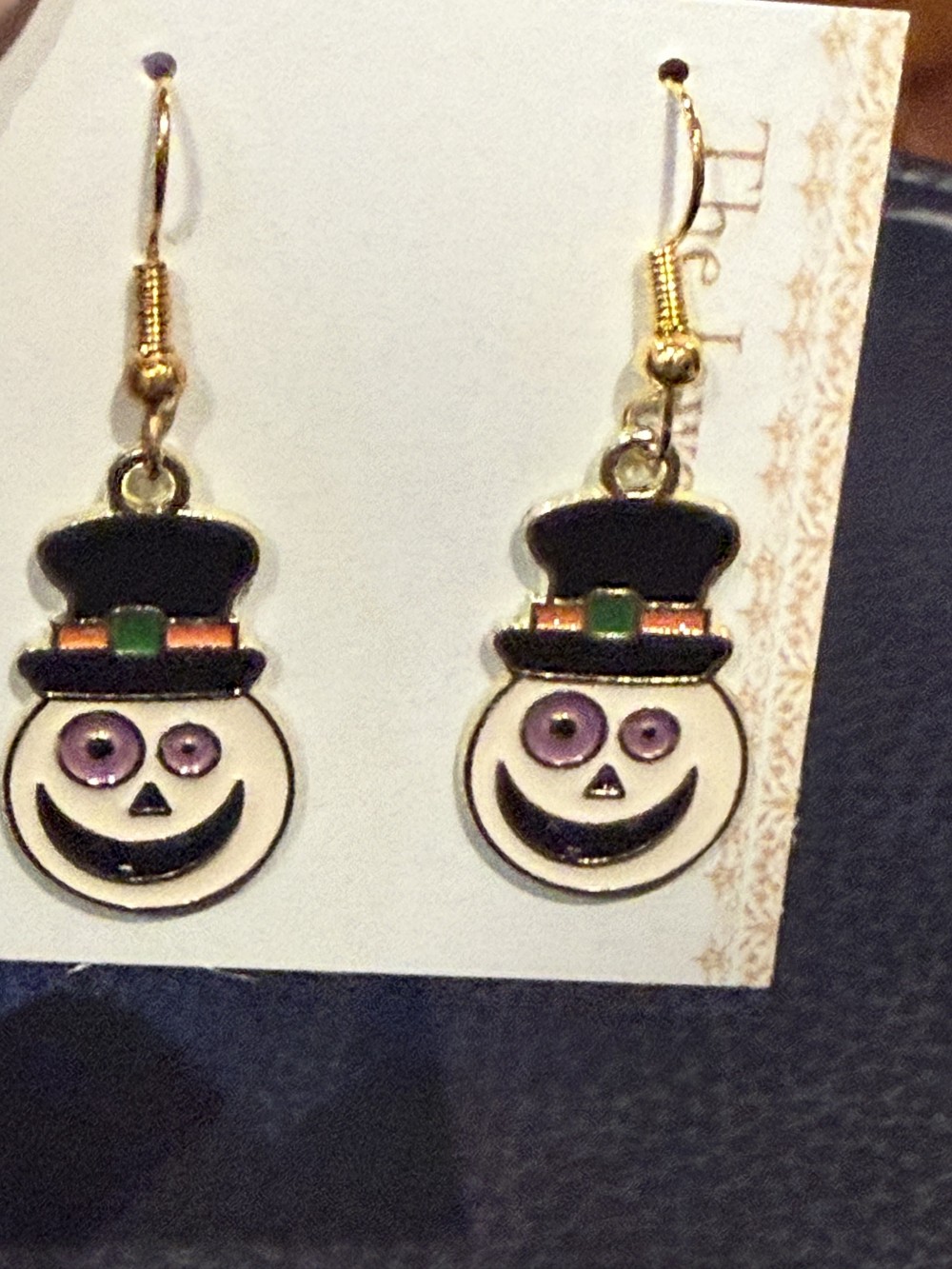 Earrings - Ghosts Wearing Hats - Halloween