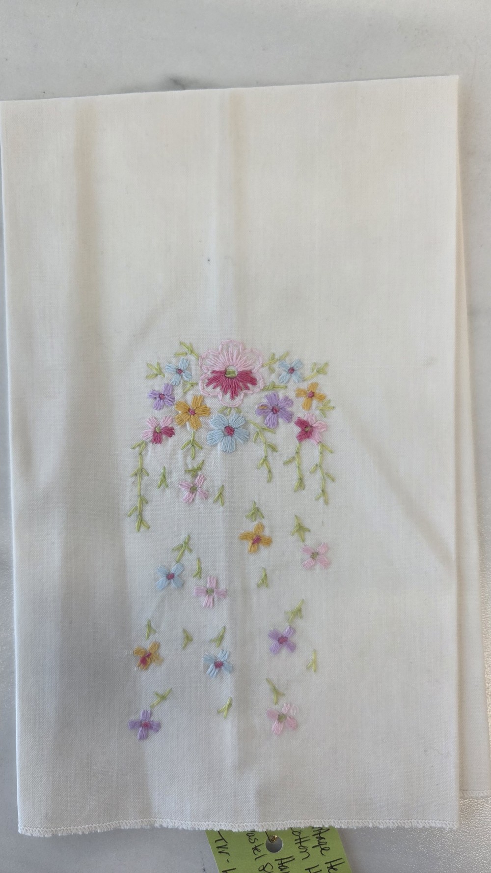 LN-938 white embroidered H towel