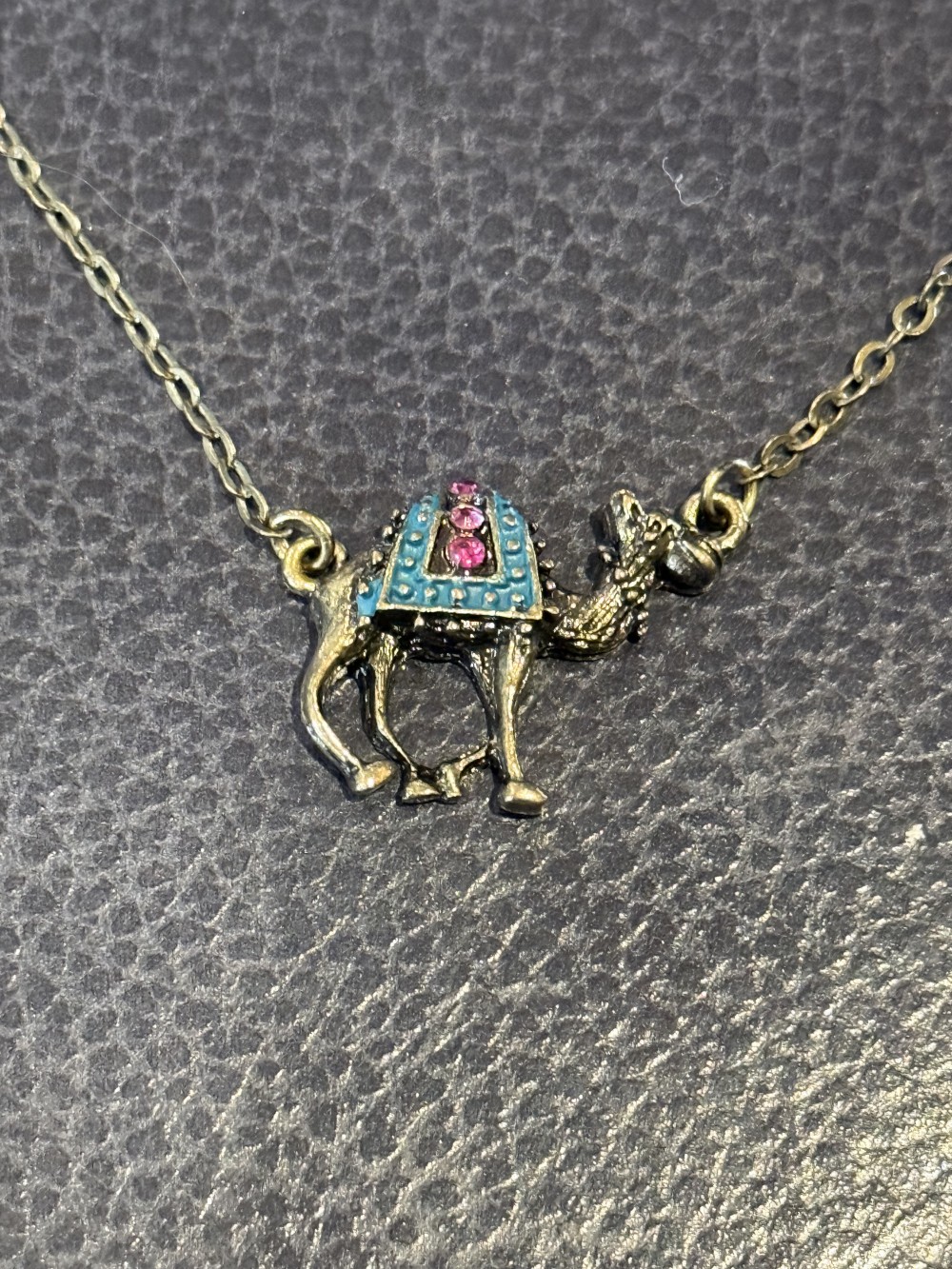 Necklace - Camel in Bronze w/ Rhinestones