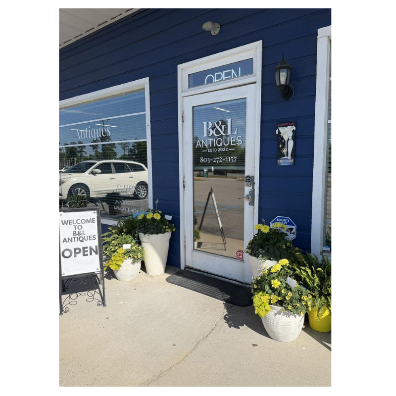 B&L Antiques storefront