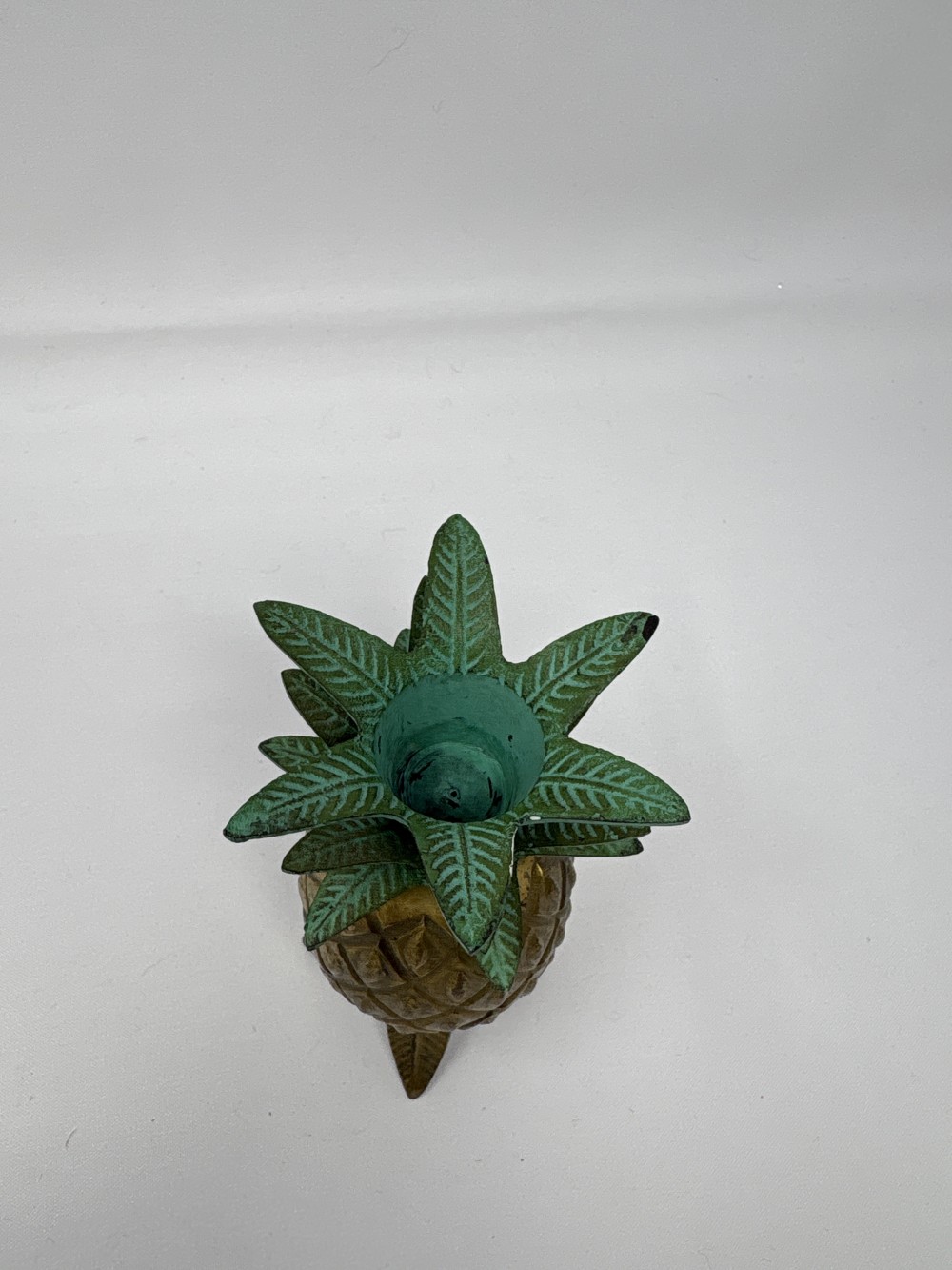 Vintage Brass Pineapple Candle Holder