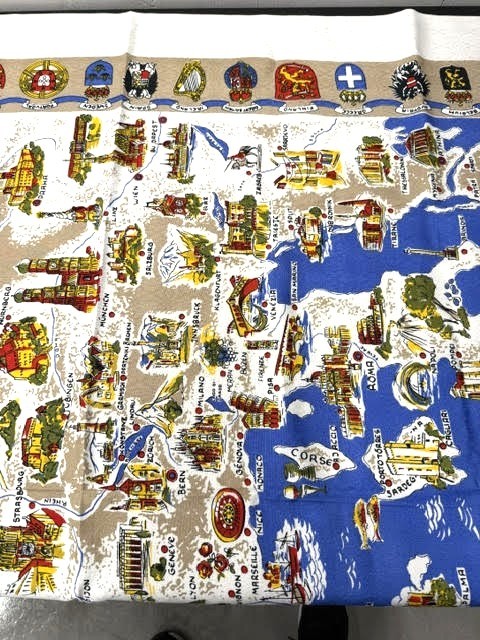 European Souvenir Tablecloth Multiple Countries Nice Quality Linen