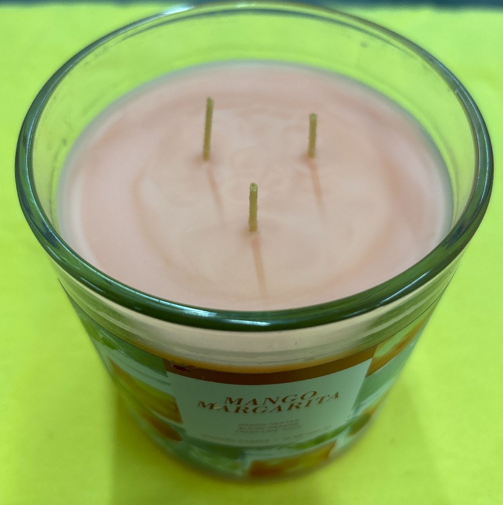 Candle Sonoma 14oz 3 wick glass jar Mango Margarita
