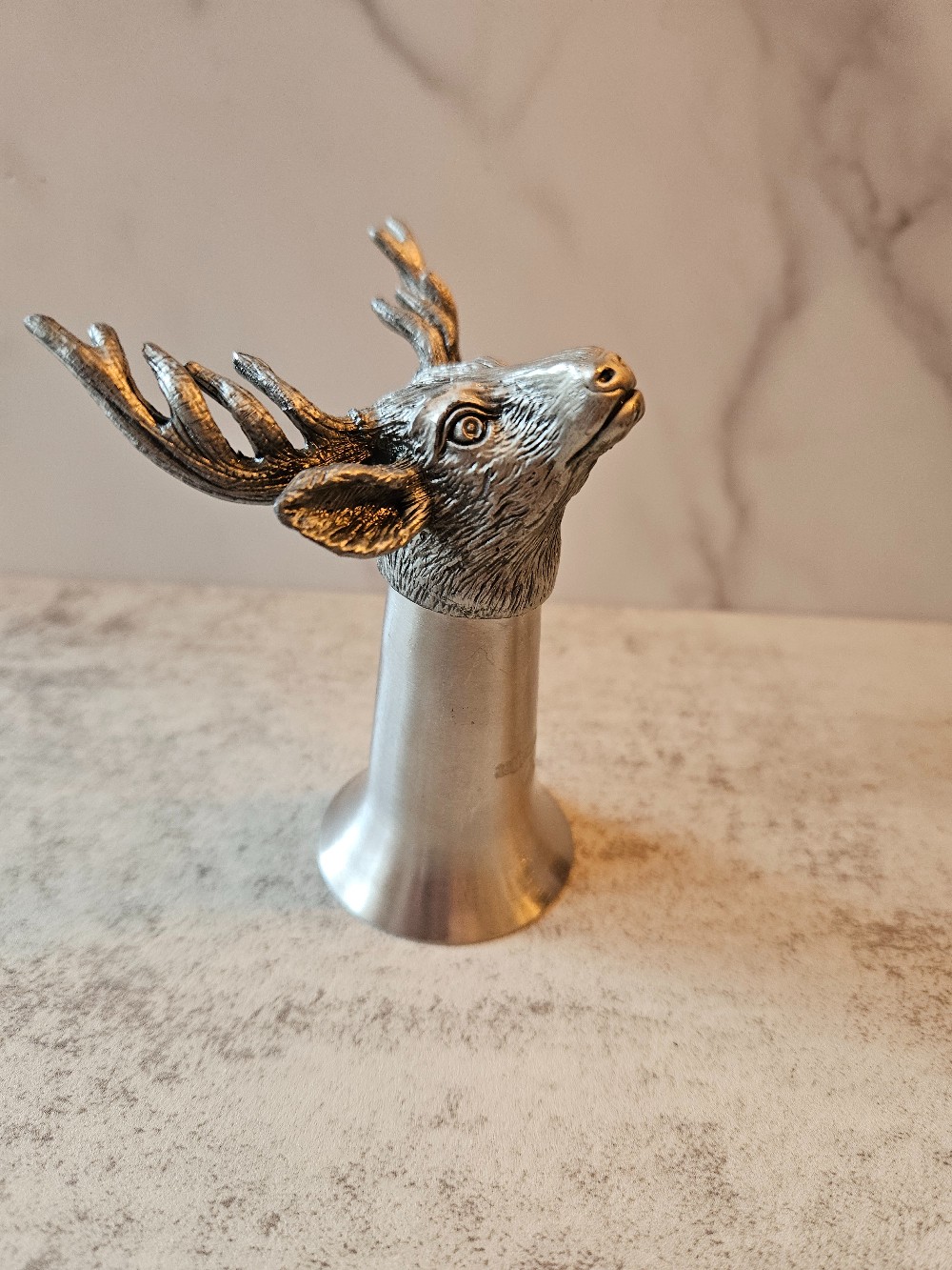 vintage Jägermeister Pewter Stag Shot Glass
