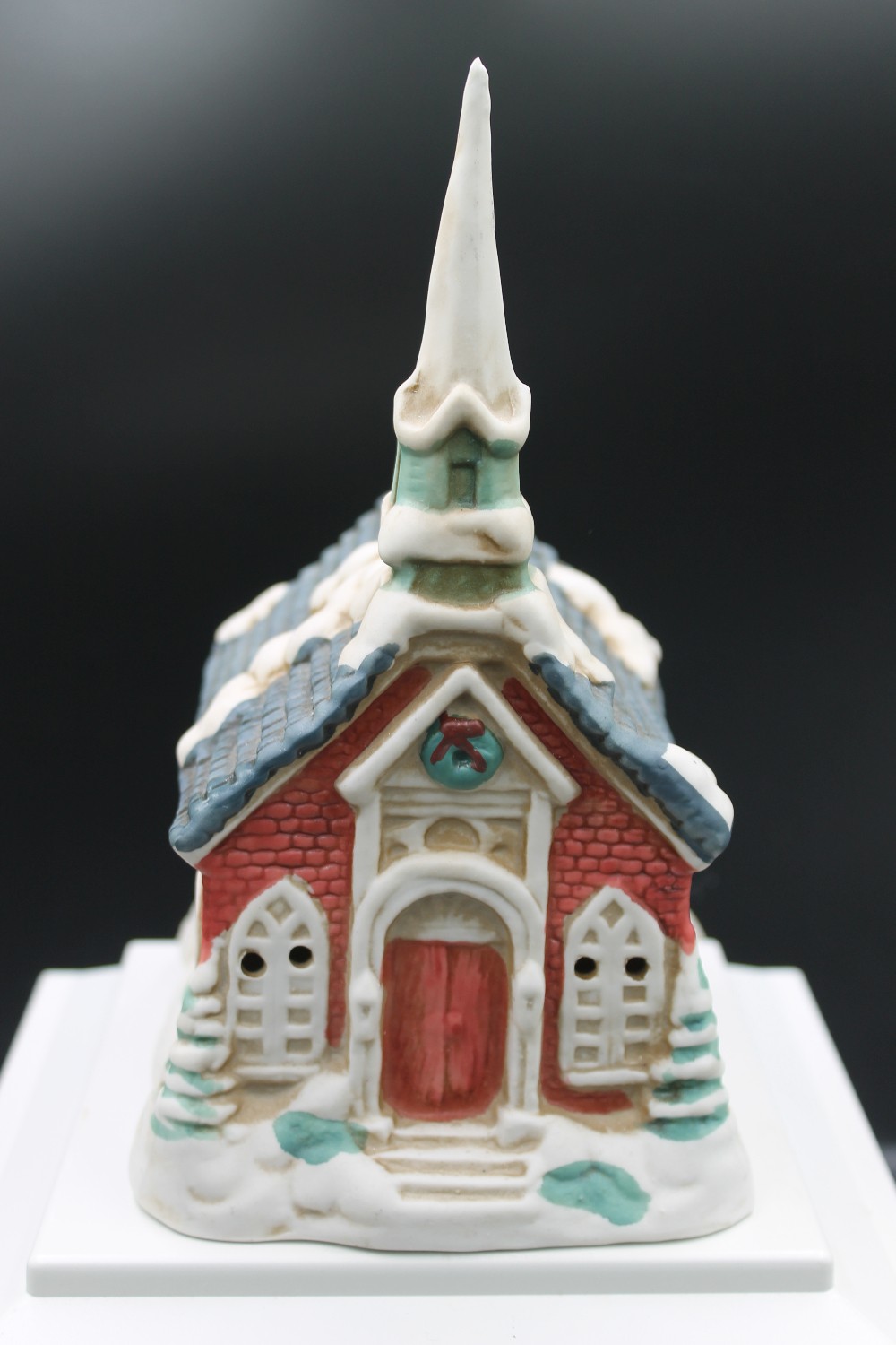Nostalgic Ceramic Village Church lighted house