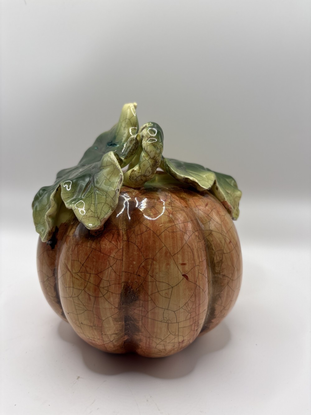 Ceramic Pumpkin ~8.5 inch H - AS IS