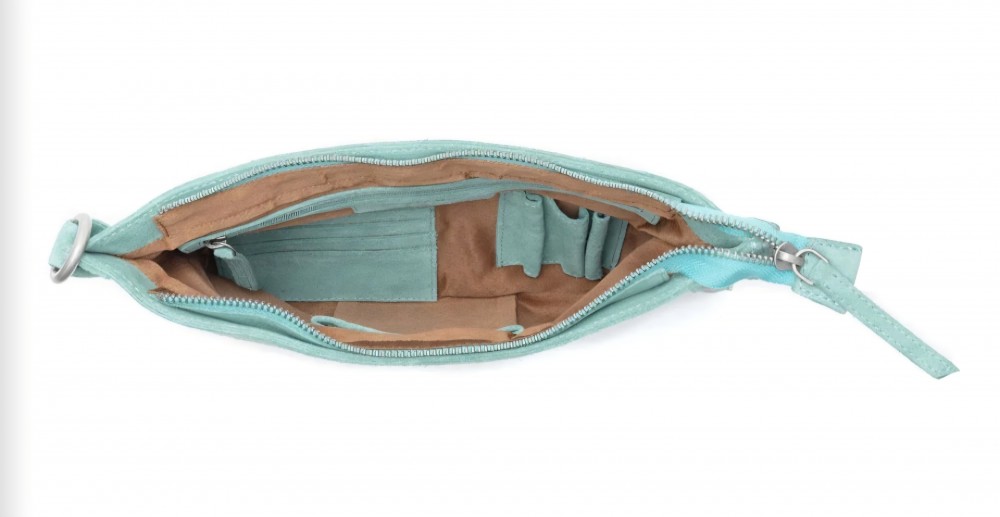 Bags Crossbody Texas Rose Suede Teal