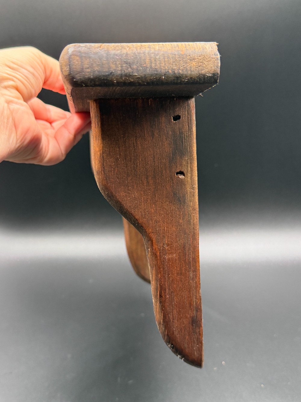 Vintage 1980s Country Wooden Heart Shelf