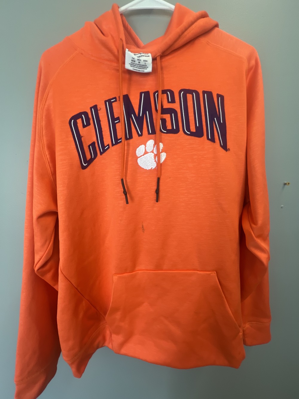 Clemson Tiger hoodie orange M as-is