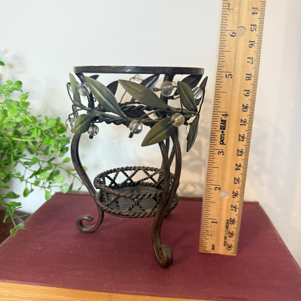 PartyLite Metal Leaf Candle Holder