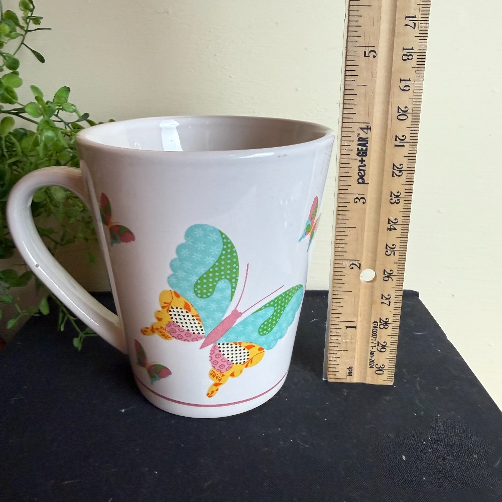 V&S Houseware Patchwork Butterfly Mug