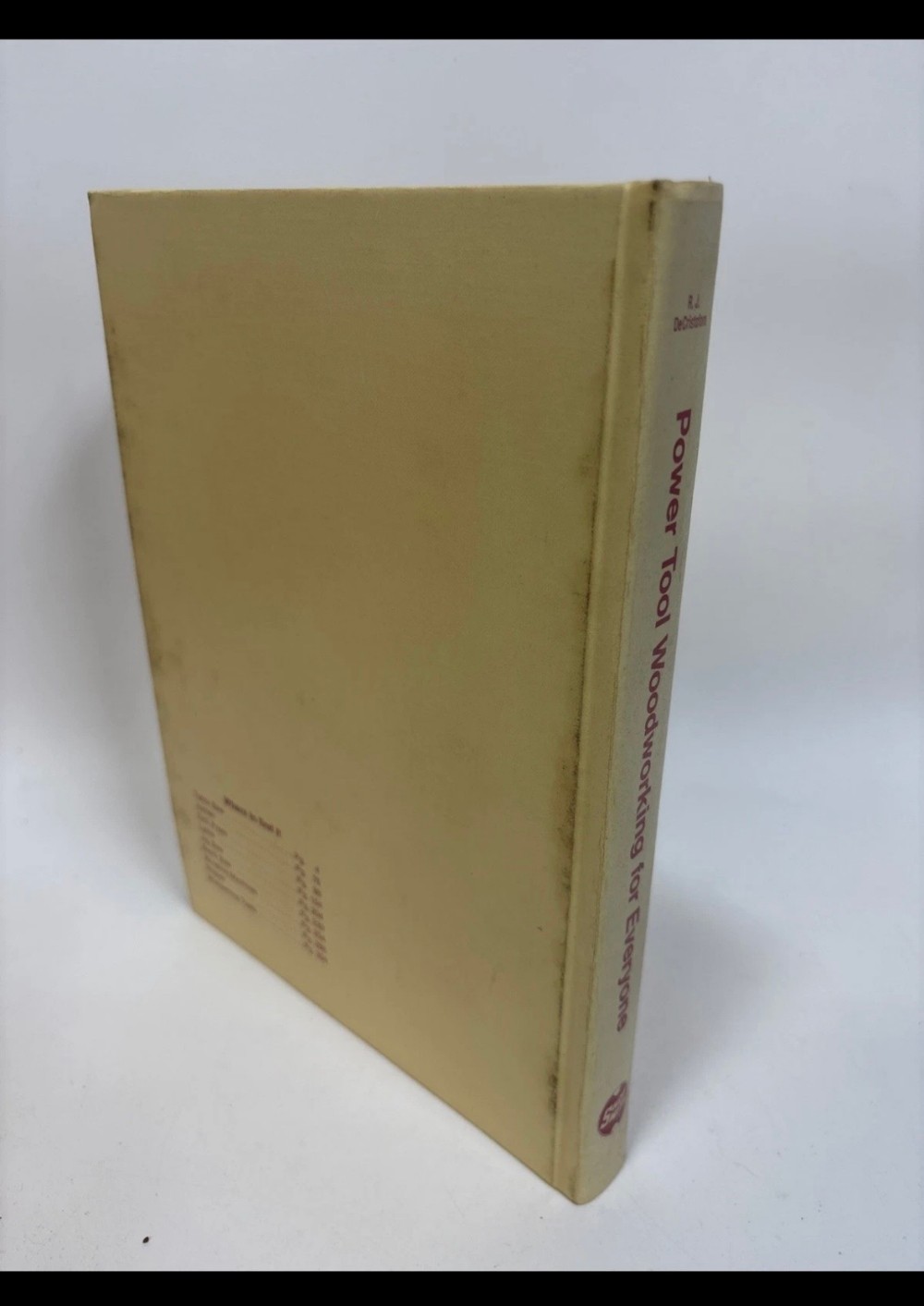 Power Tool Woodworking for Everyone Hardcover Book R. J. DeCristoforo Vintage ShopSmith Guide