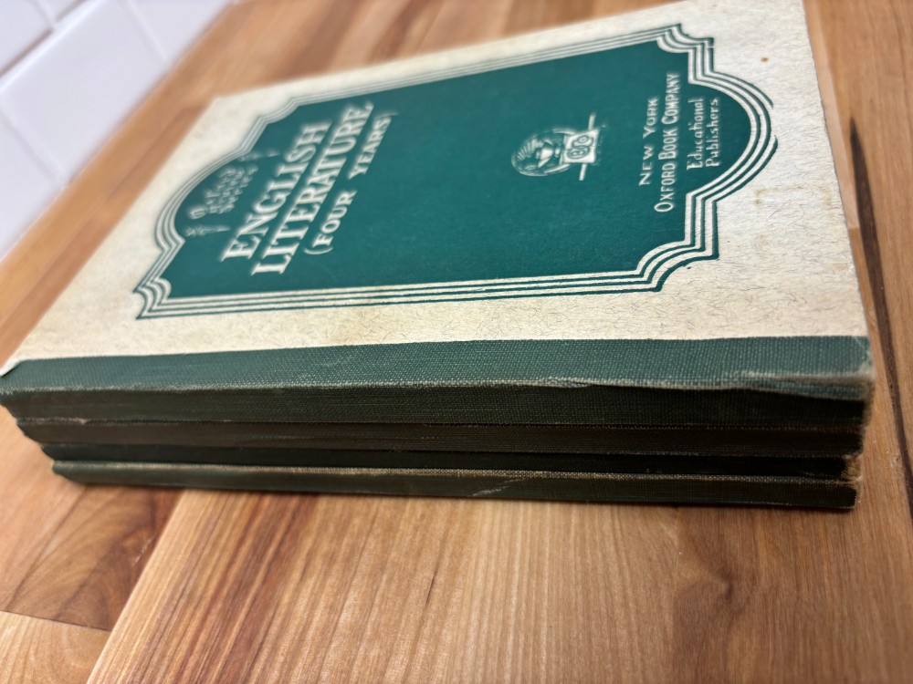 Book Set Antiquarian Oxford Review Series English Grammar Literature Algebra Spanish Paperbacks (1925–1933)
