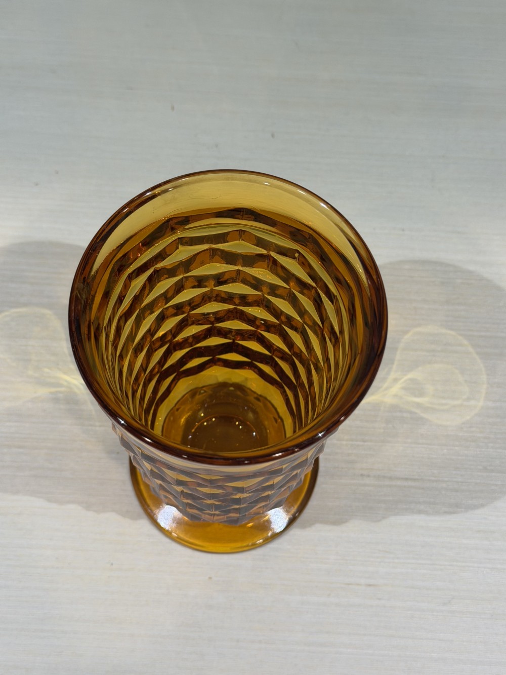 Vintage Indiana Amber Glass 6”
