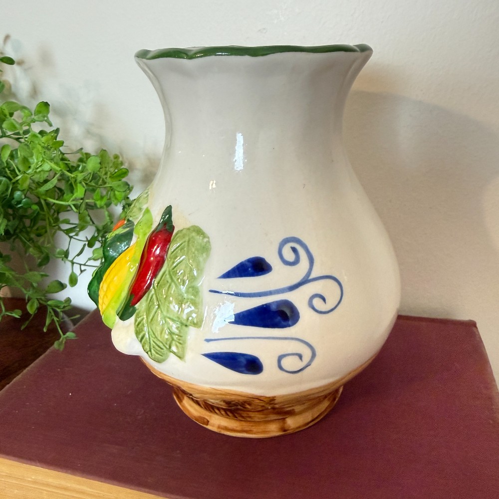 Ceramic Vegetable Motif Pitcher