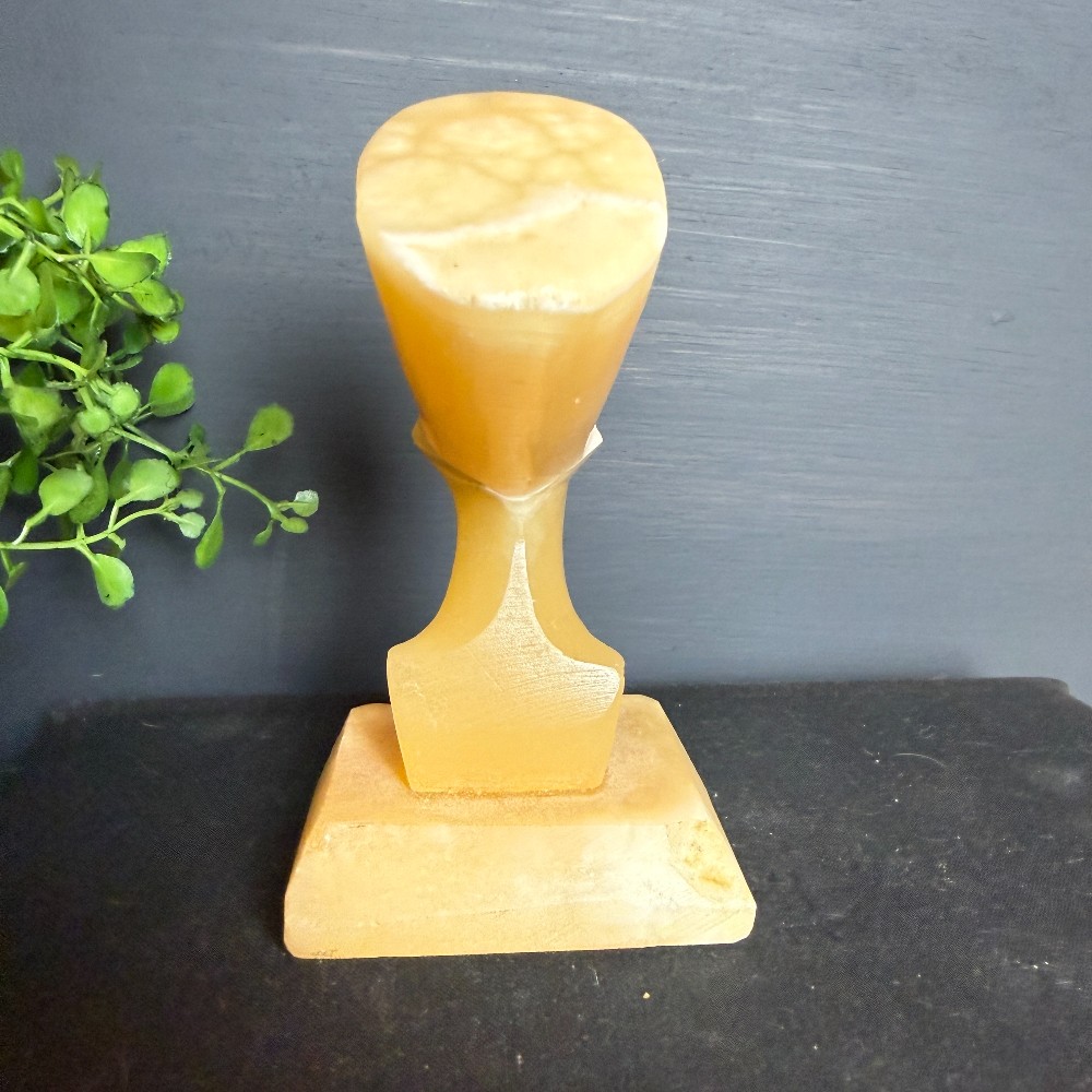 Carved Alabaster Nefertiti Bust Egyptian