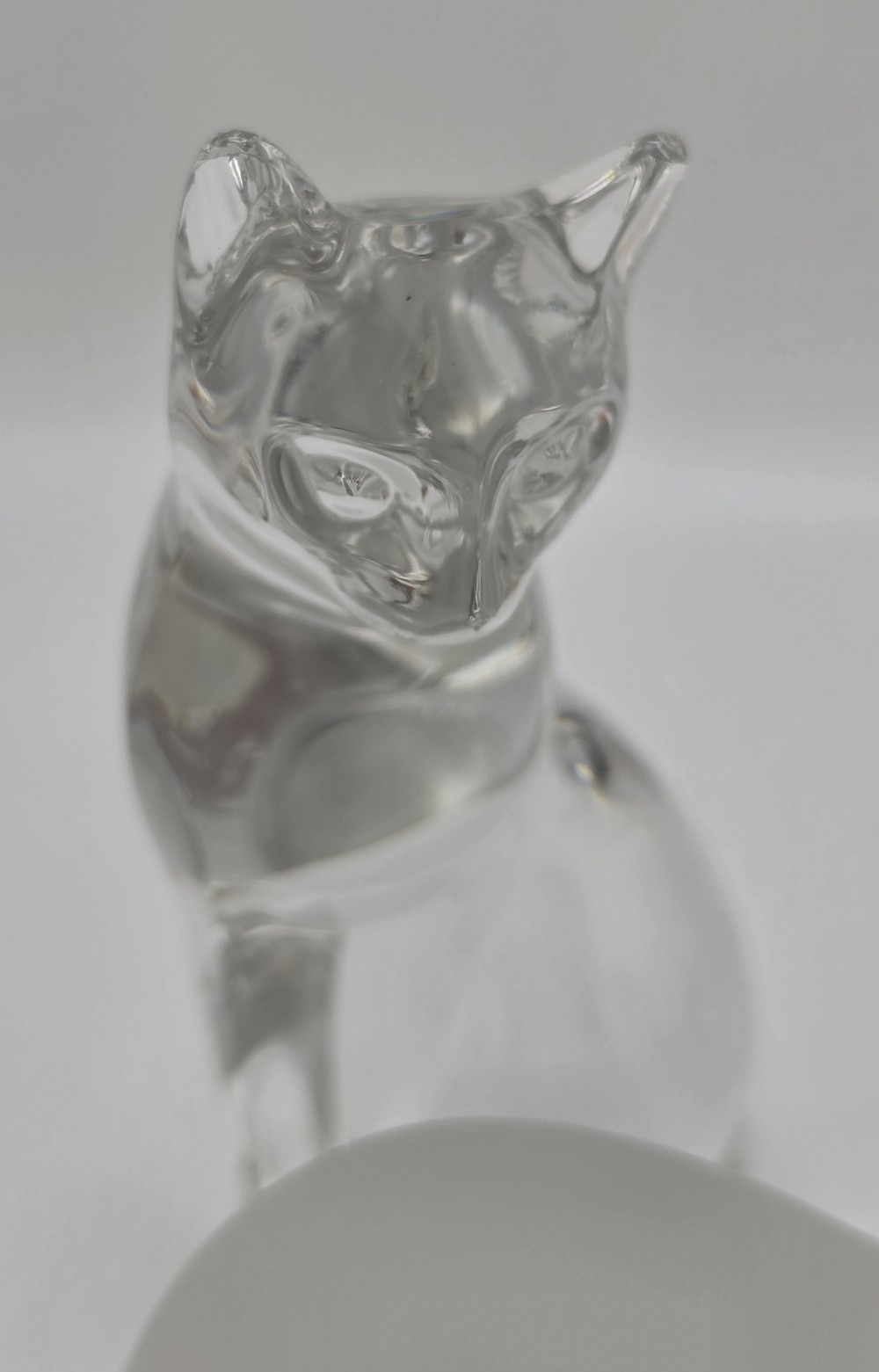VTG 1993 Lenox Crystal Cat Frosted and Clear Set