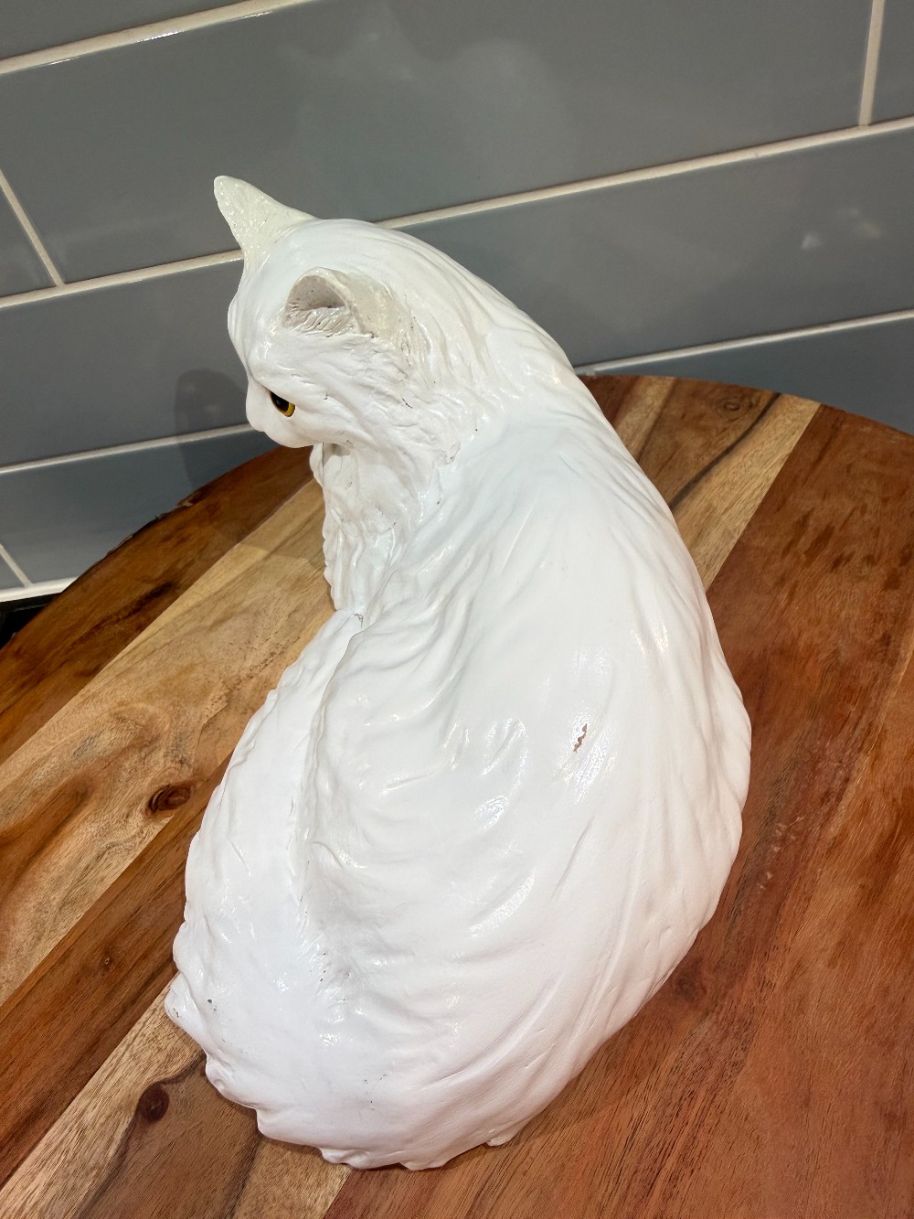 Vtg. Homco White Persian Cat