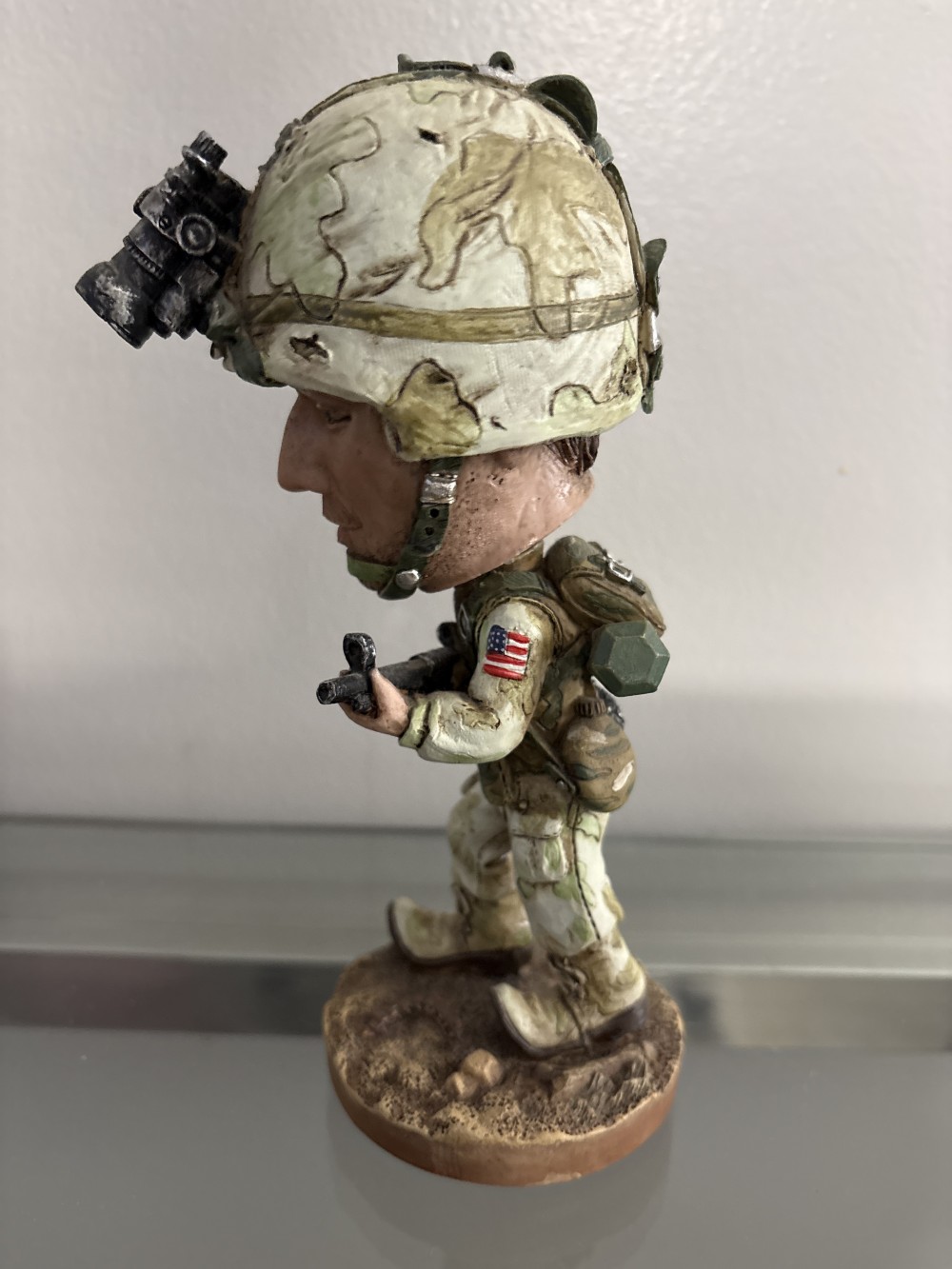 Military Bobblehead ~7 in H