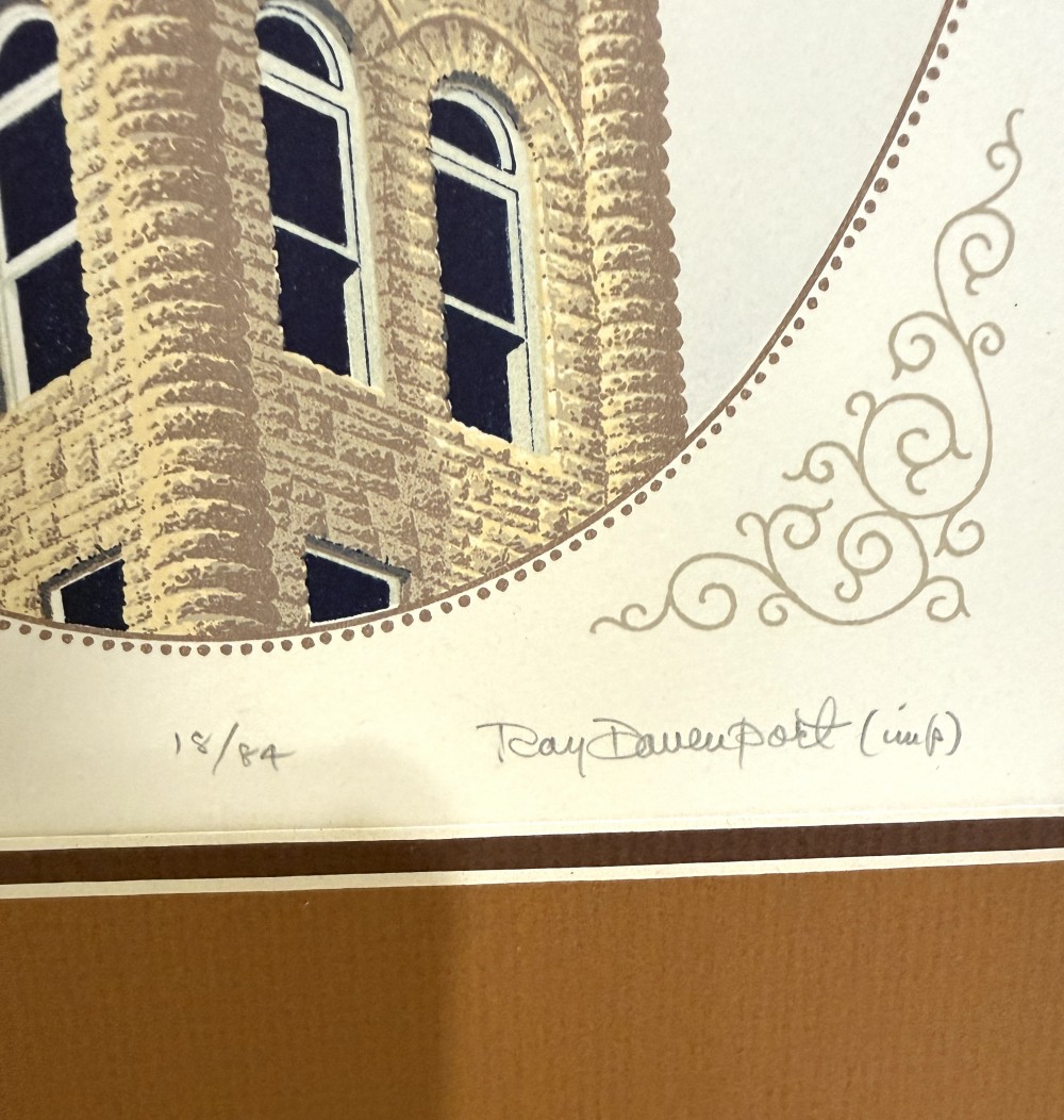 Ray Davenport vintage clock tower print
