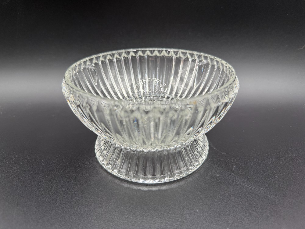 HOMCO Clear Ribbed Glass Fairy Lamp Replacement Base