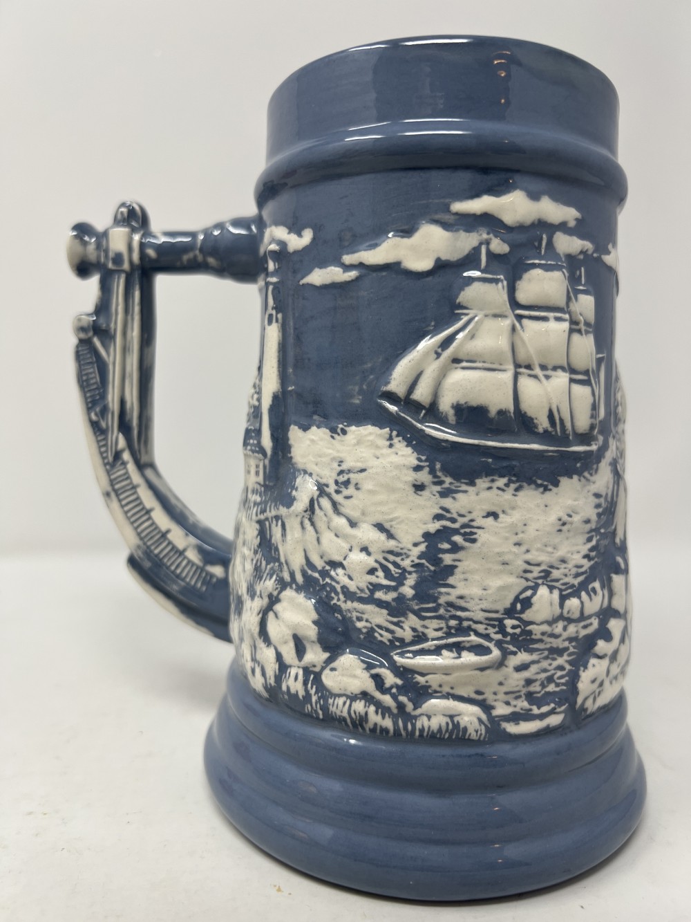 Vtg Nautical Relief Beer Stein