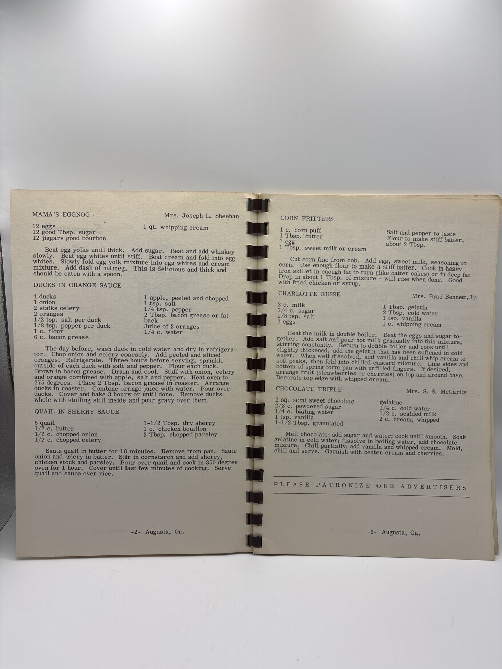 Summerville Sampler Cookbook Saint Marys on the Hill Augusta Georgia