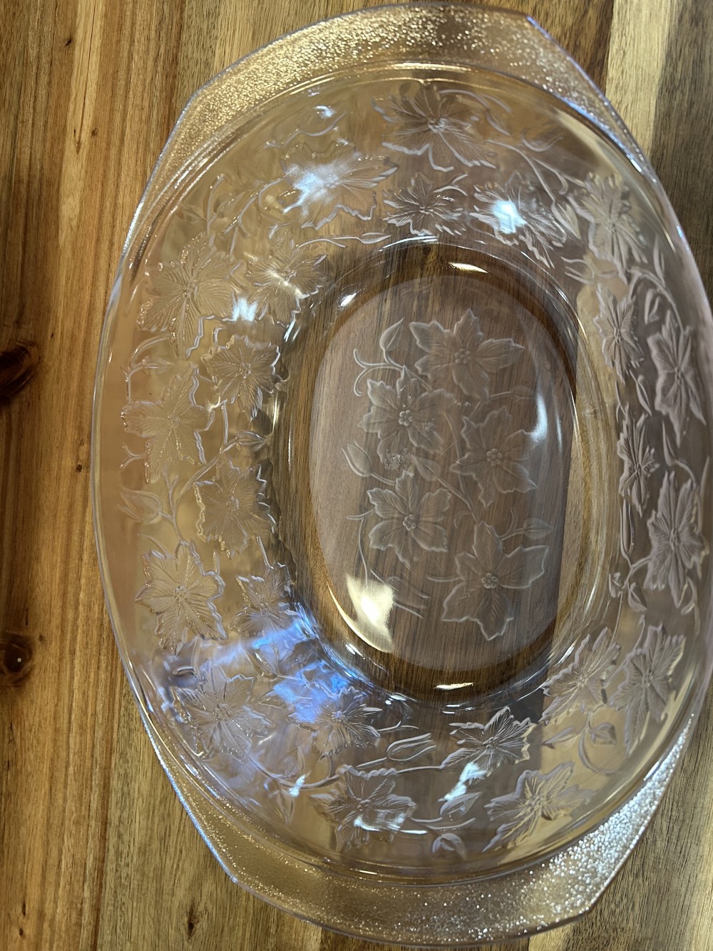 PRINCESS HOUSE FANTASIA CLEAR FROSTED OVAL CASSEROLE DISH 3 qt