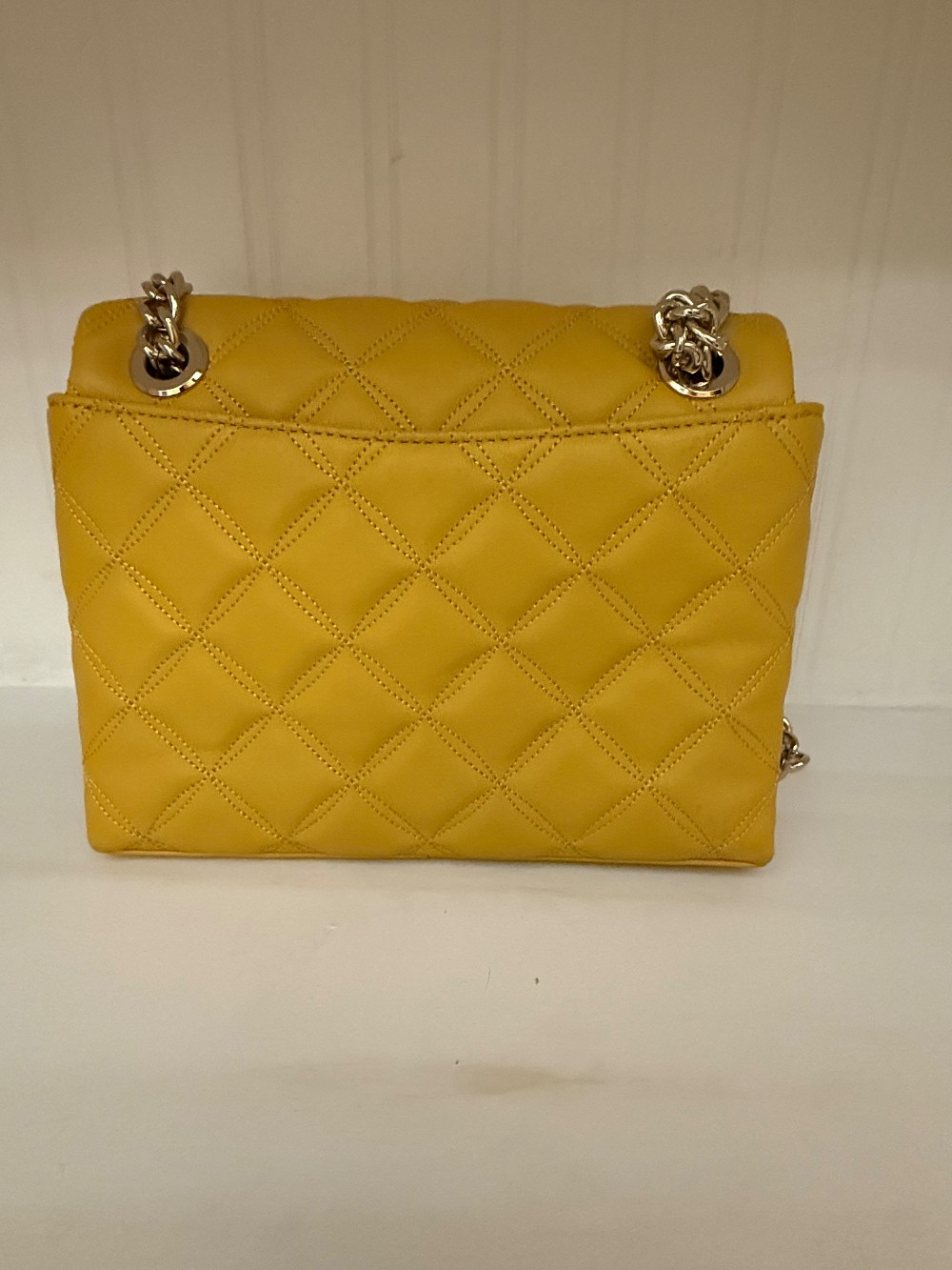 Kate Spade Natalia Crossbody Quilted Yellow with Chain