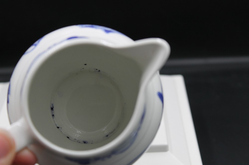 vtg small pitcher HARVEST BLUE by Portmeirion, England