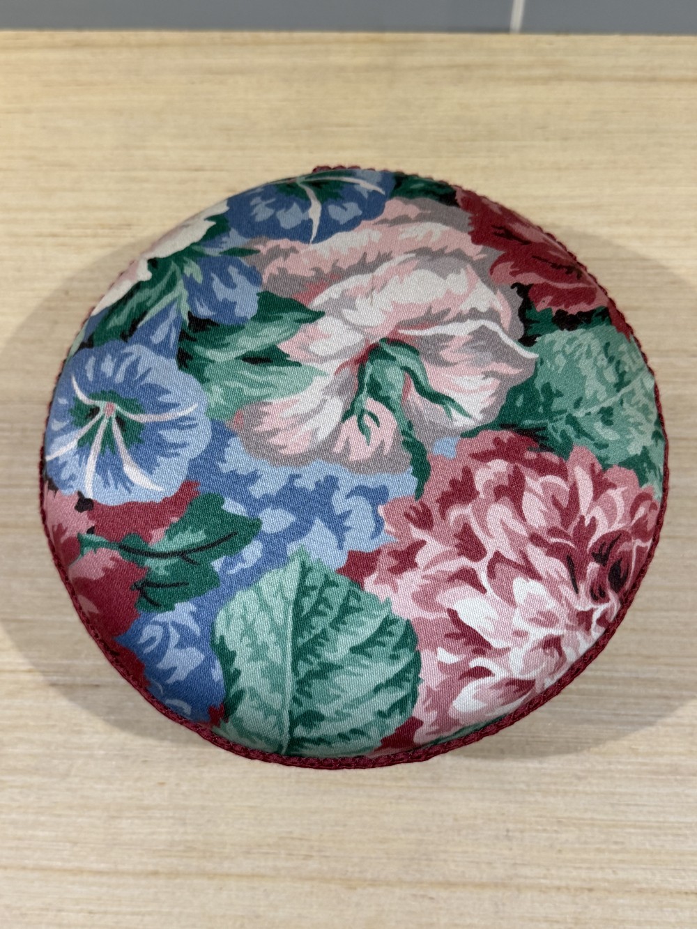 VTG Floral Upholstered Mini Footstool 5’