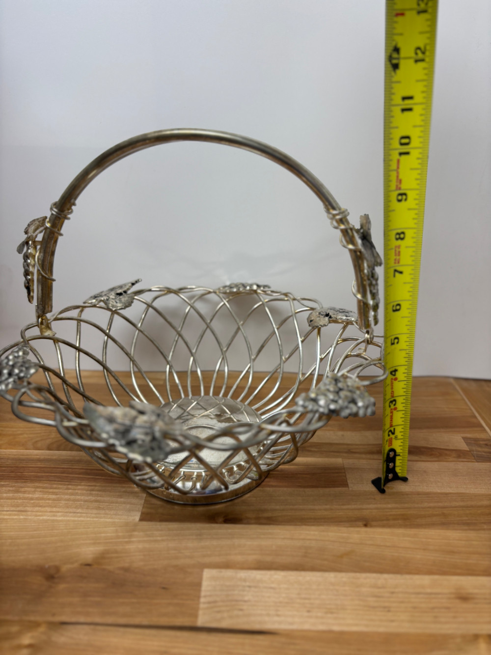 Godinger Silver Art Grape & Vine Wire Fruit Baskets Set of 2 Silver Tone