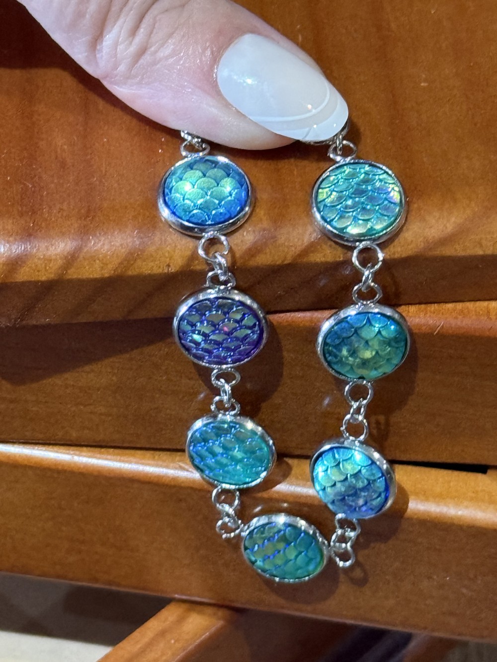 Bracelet Mermaid or Dragon Skin Medallions