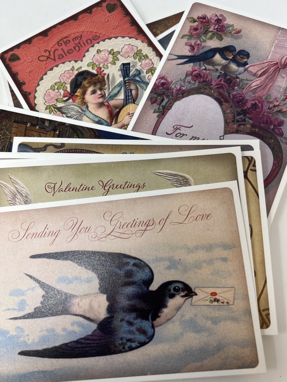 Vintage Inspired Valentines Postcard