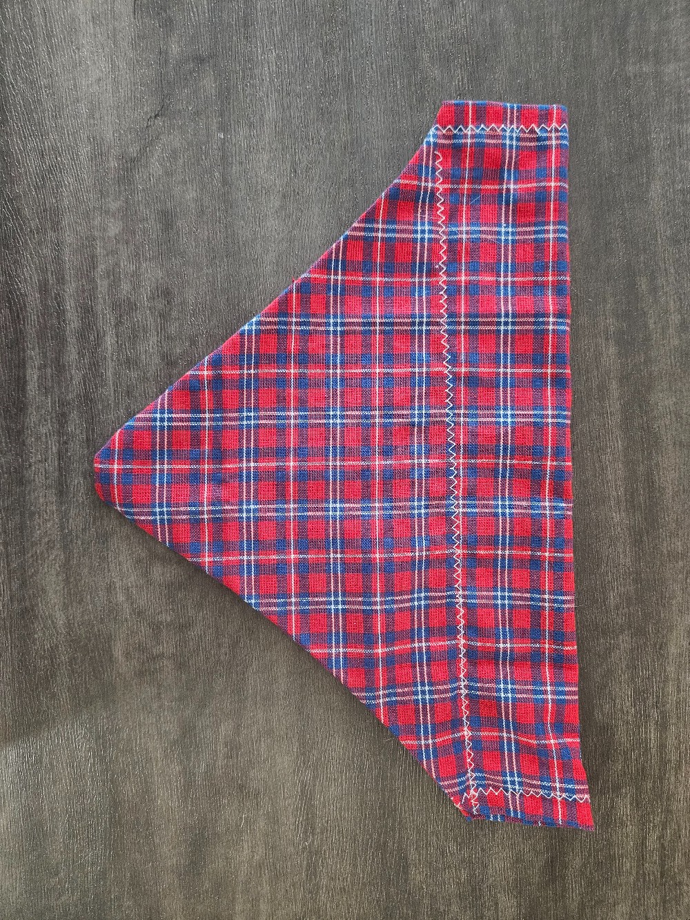 Large dog bandana plaid