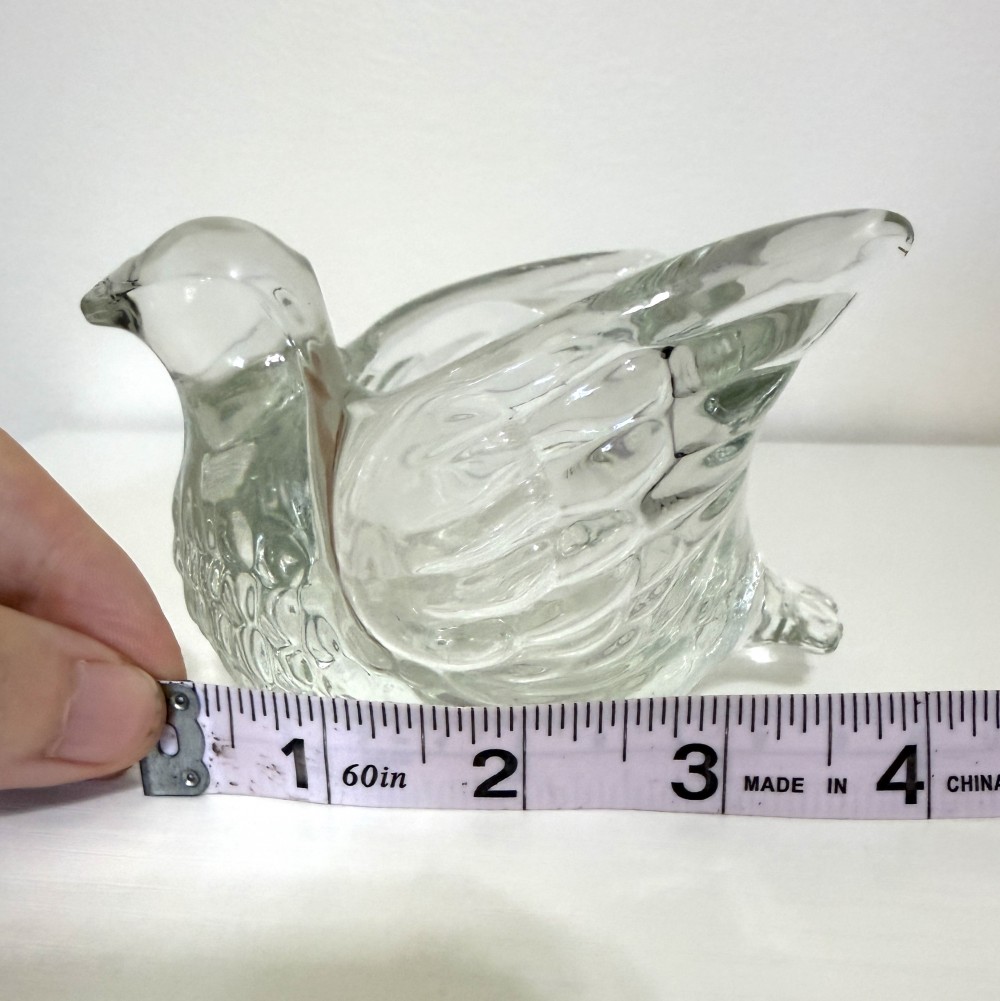 Avon 1978 glass Dove candle holder
