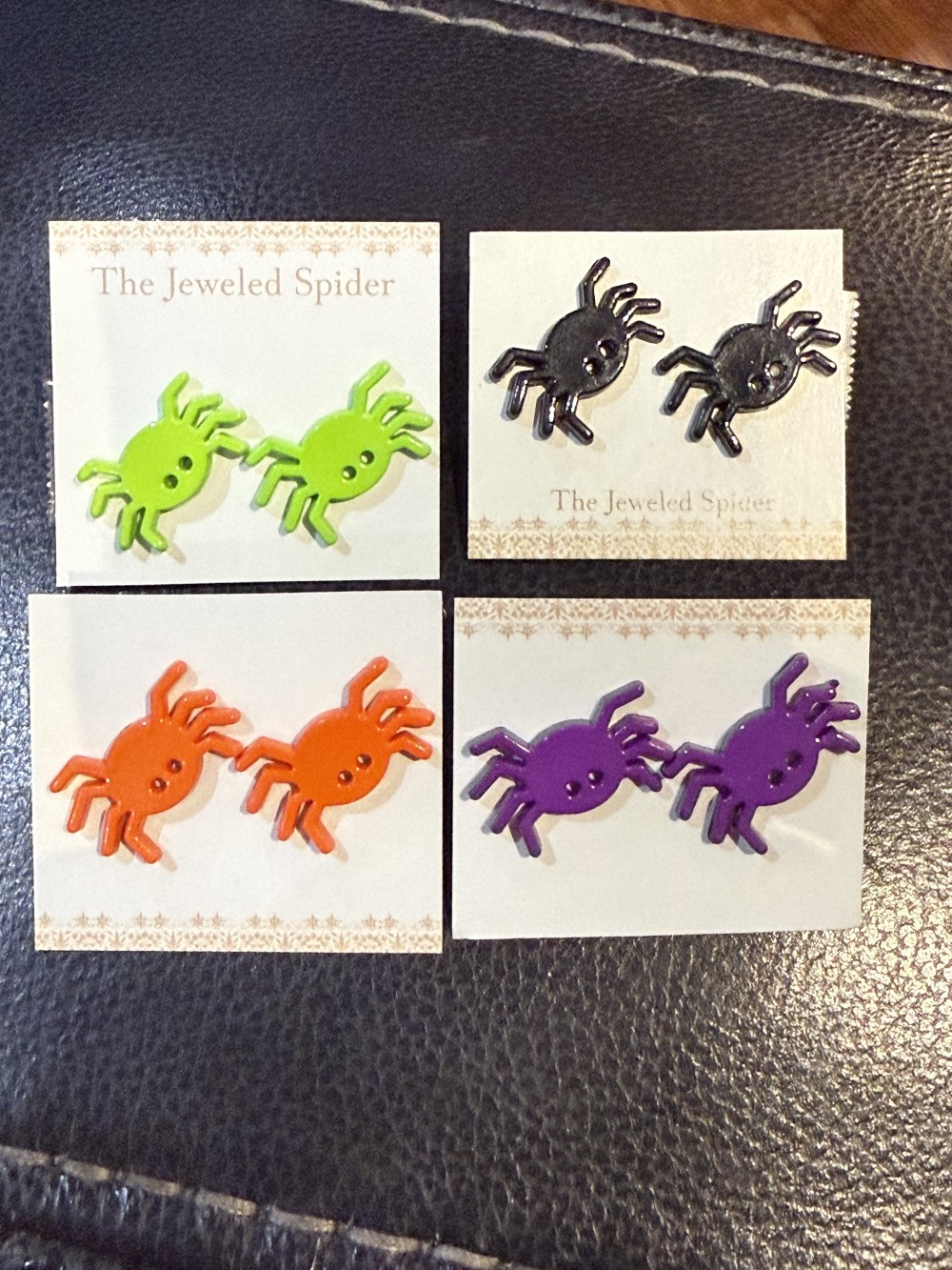 Stud Earrings  - Acrylic Medium Spider