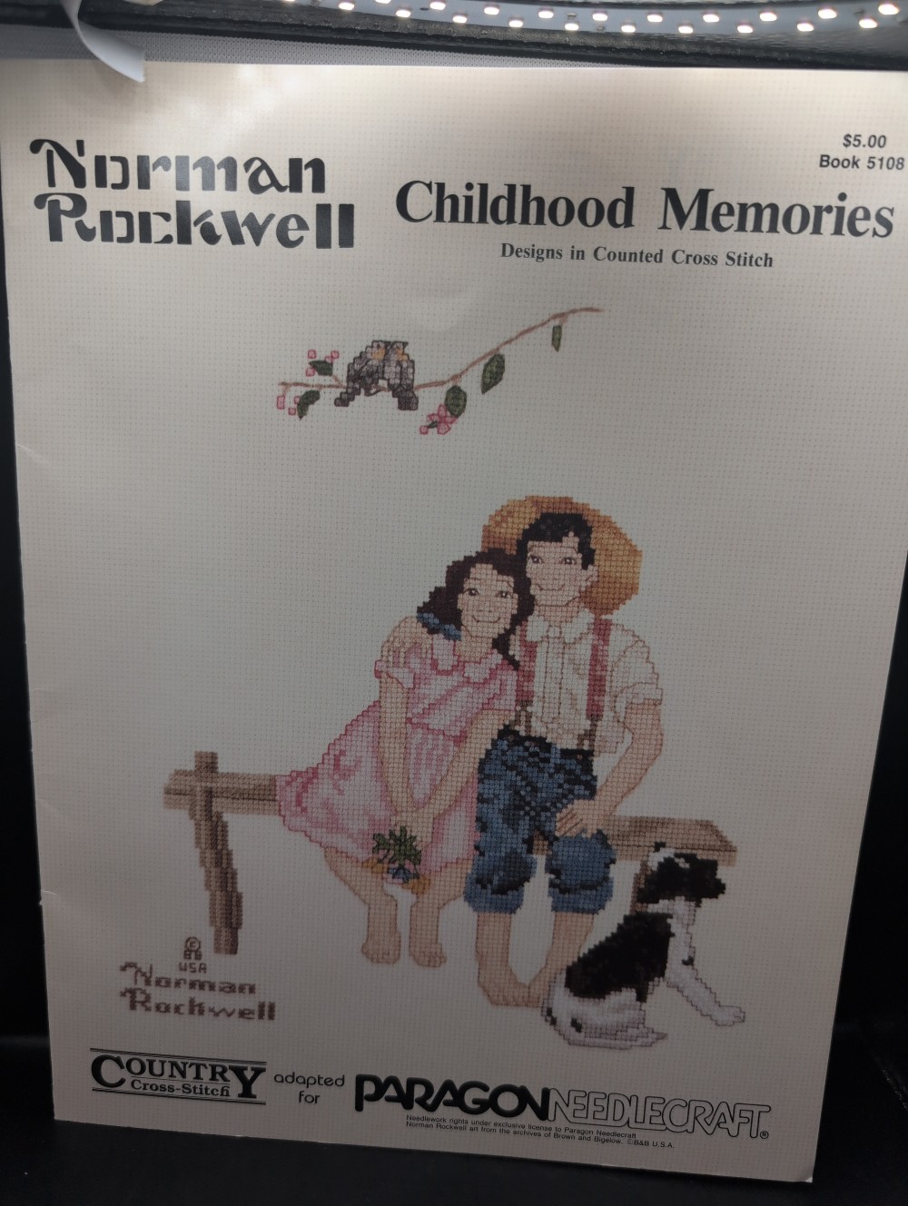 Norman Rockwell country cross-stitch book