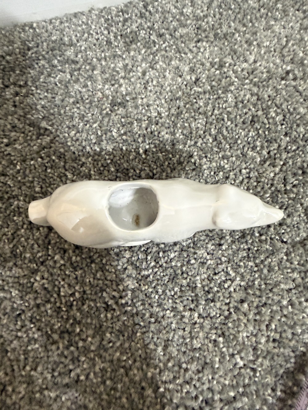 Porcelain polar bear planter