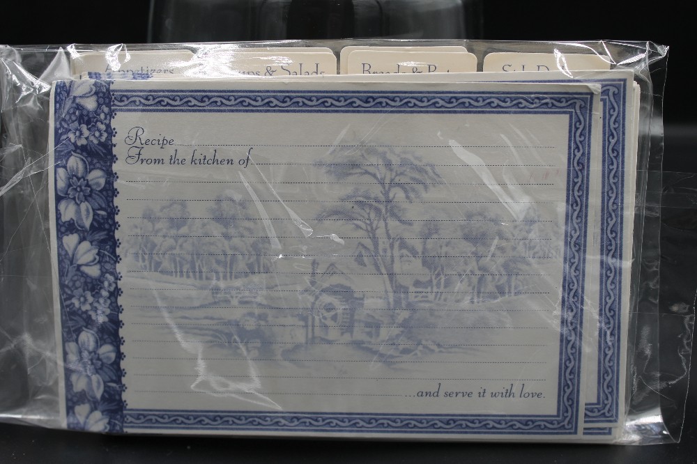Blue Willow pattern recipe cards/tabbed dividers