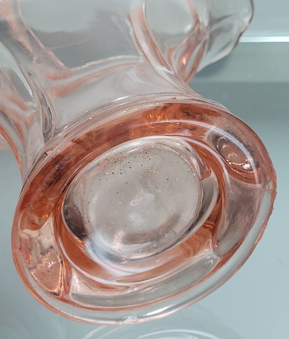 Westmoreland pink glass basket