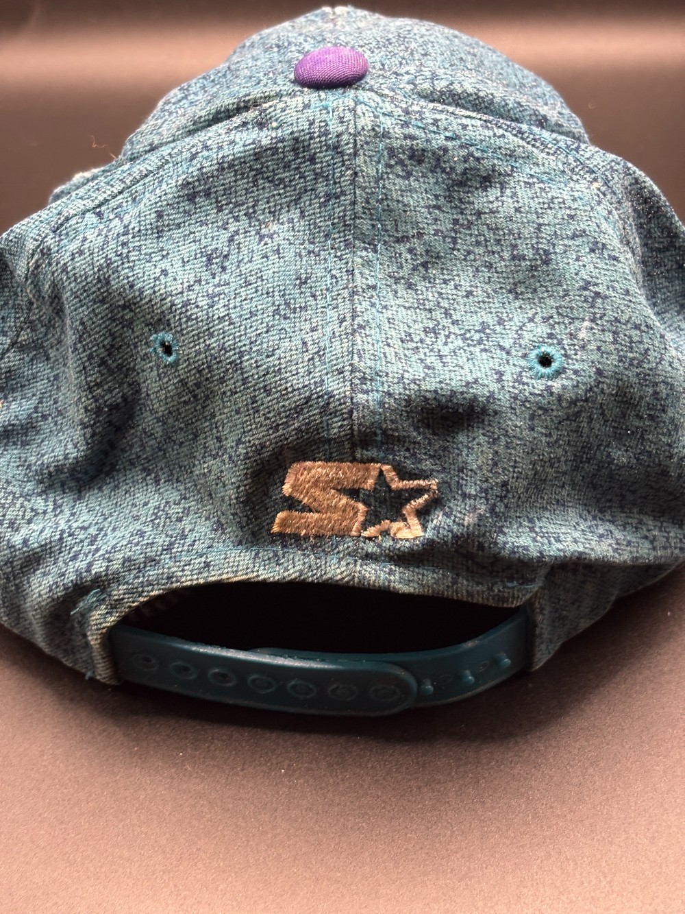 Sports 90's NBA Charlotte Hornets teal & blue hat cap snap back