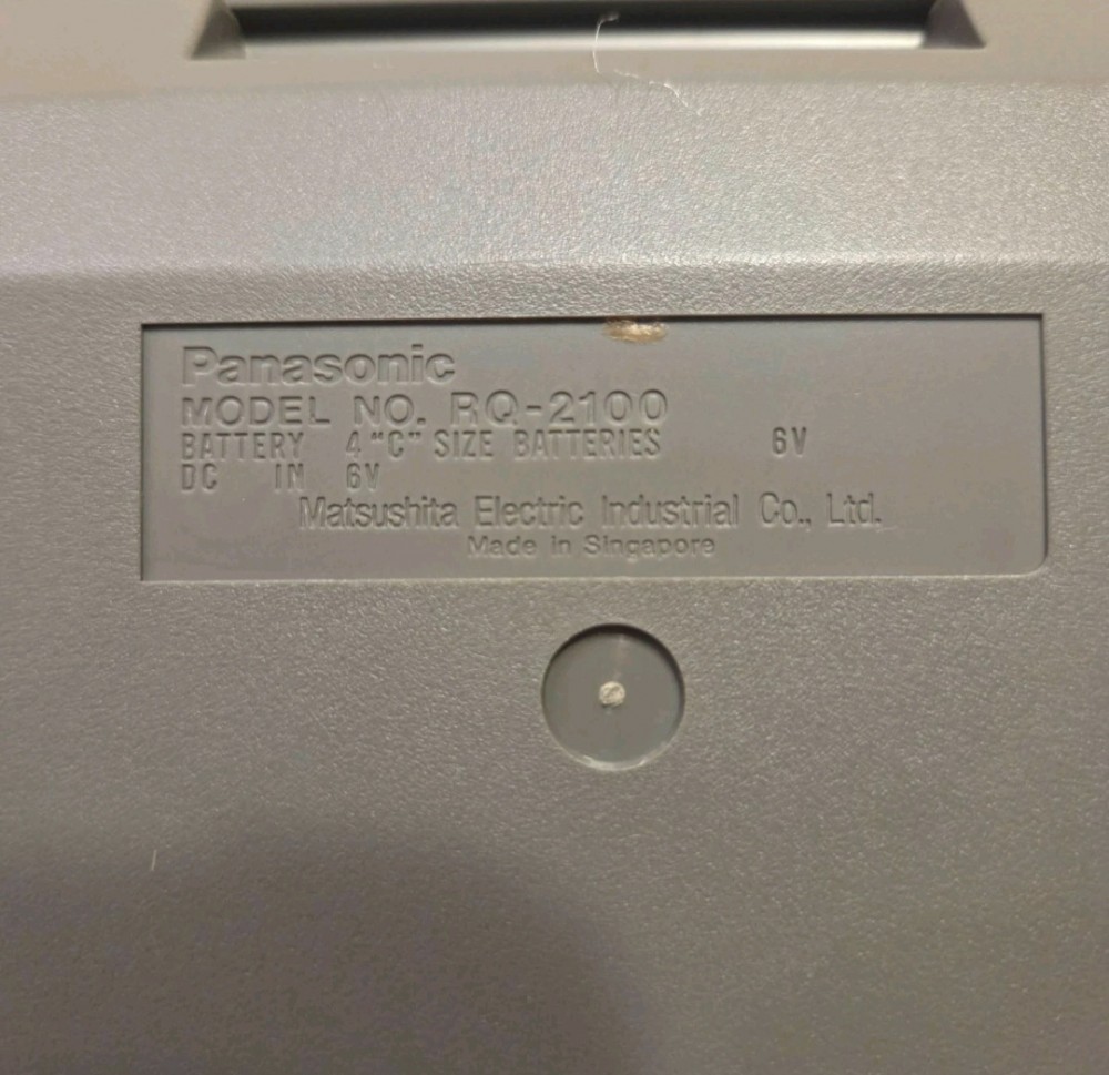 VTG Panasonic Portable Cassette Recorder Works! AS IS