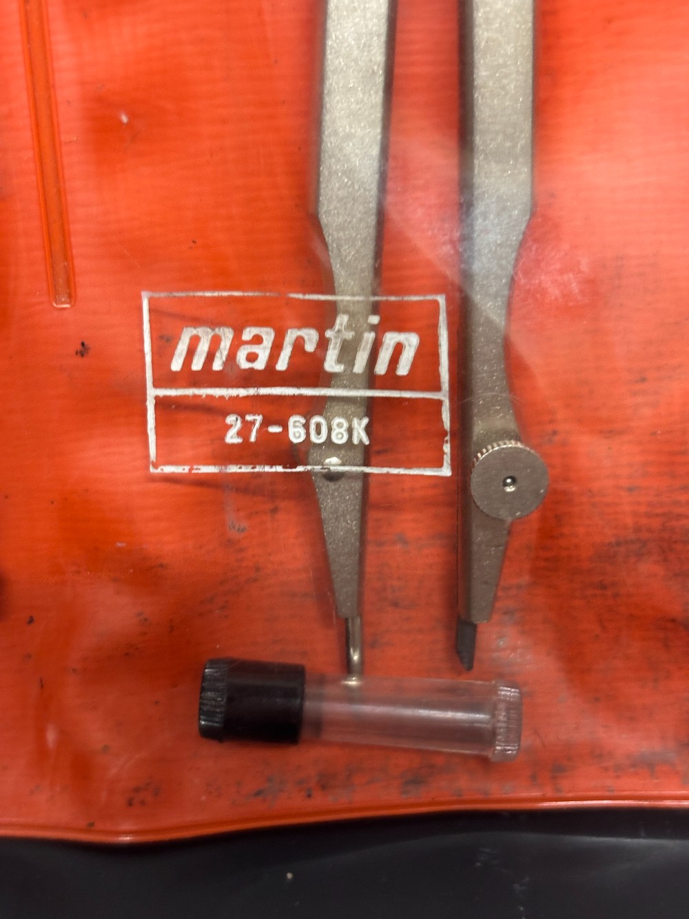 Office Martin 2 piece drafting compass made in Italy