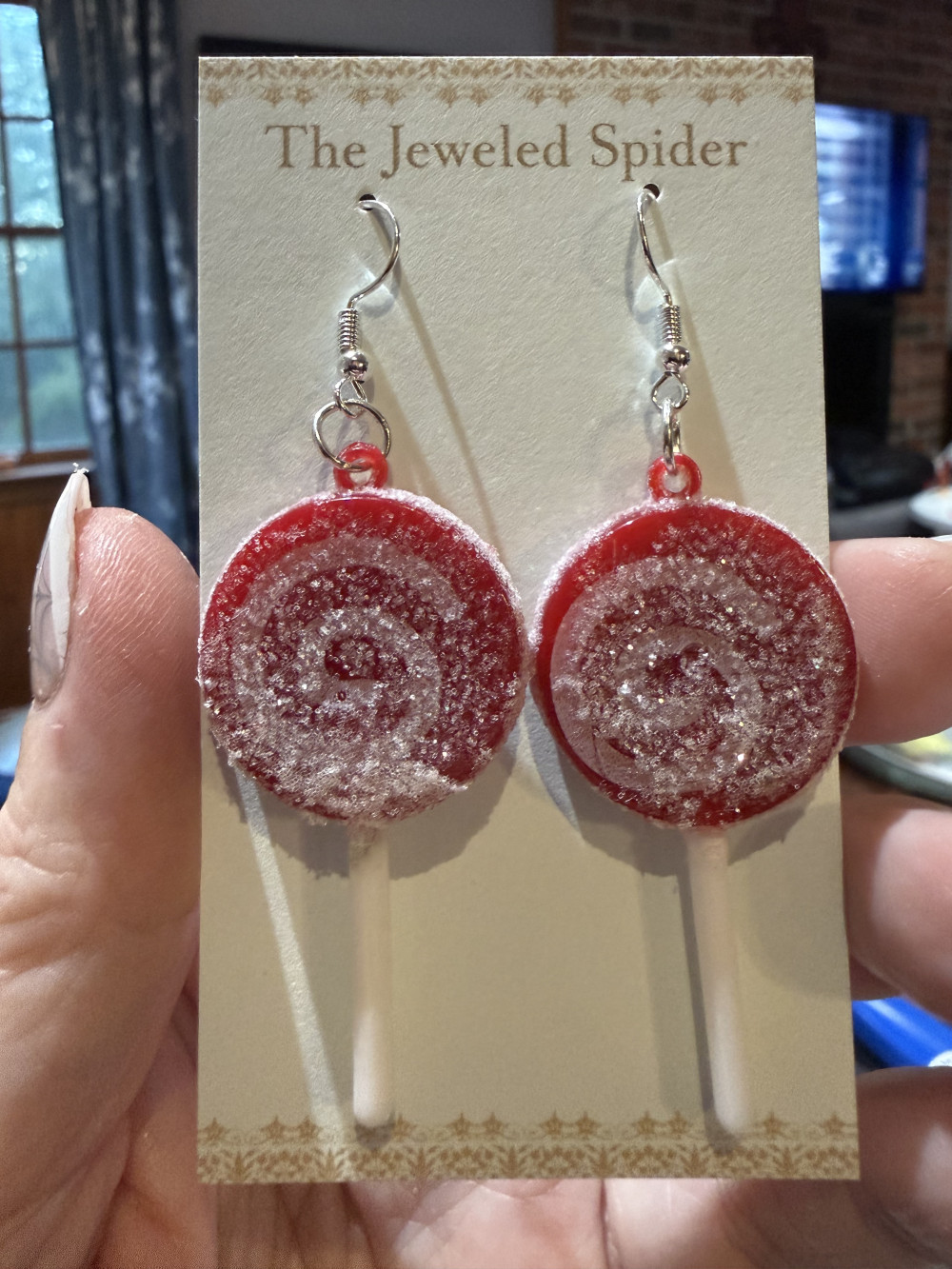 Earrings - Candy, Lolly Pops, Suckers, Red