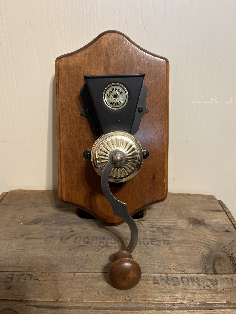 Vtg Coffee Mill wall decor