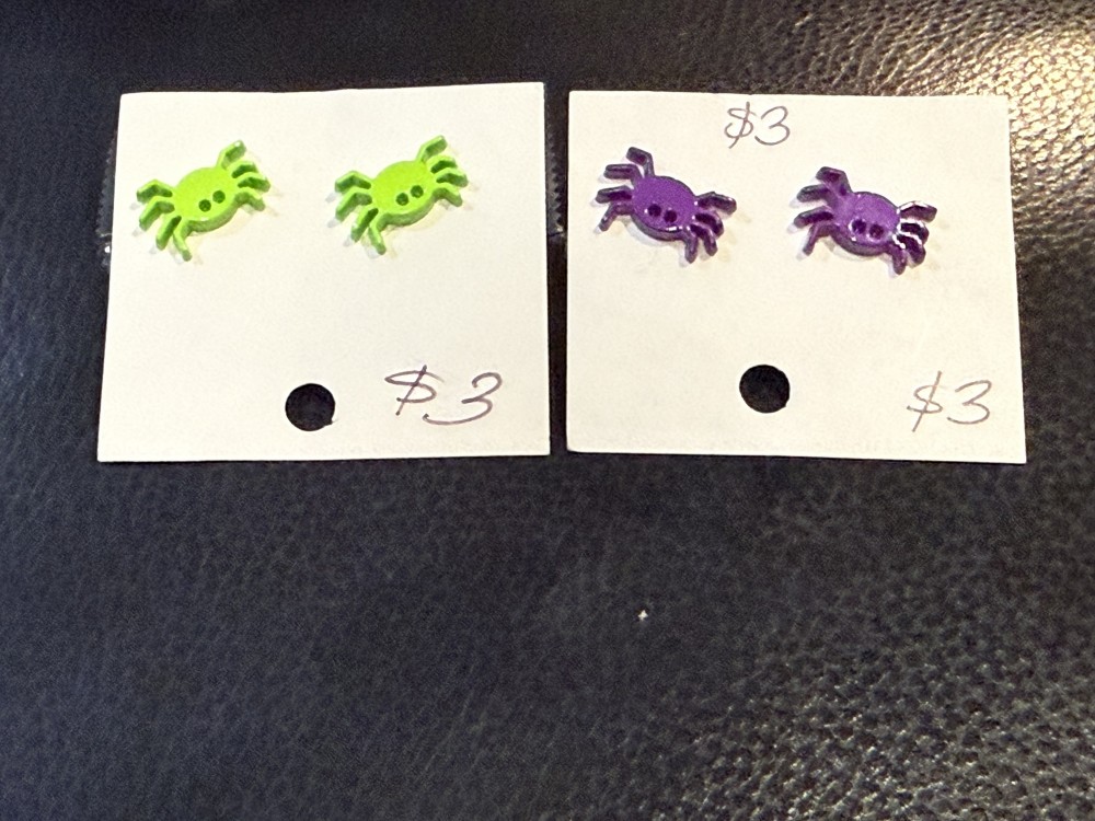 Stud Earrings  - Acrylic XS Spider
