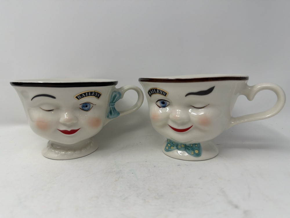 Vtg Baileys Irish Cream Set of 2 Mugs
