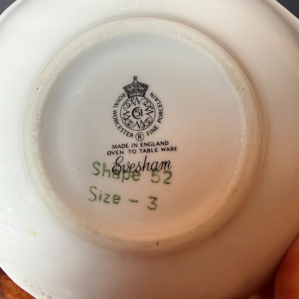 Royal Worcester Evesham Gold Shell Dish